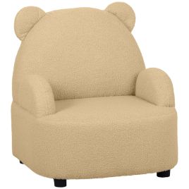 Kinsey Kids Bear Shaped Sofa Armchair for Bedroom Playroom - Khaki