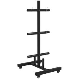 McAlpin Weight Rack for Olympic Weight Plate Weight Organizer - Black
