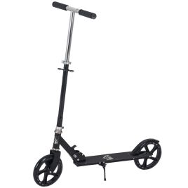 Kids Foldable Scooter with Adjustable Height and Rear Brake - Black