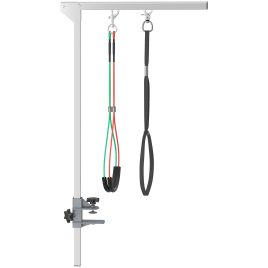 Foldable Pet Grooming Arm with Clamp, 29" Height Adjustable Dog Grooming Holder for Table with 2 Haunch Holders, Grooming Loop for Medium Dogs