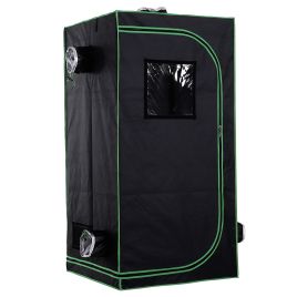 Hydroponic Plant Grow Tent, 80L x 80W x 160Hcm-Black/Green