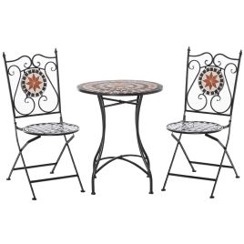 SUNVISTA Three-Piece Mosaic Bistro Table Set - Multicoloured