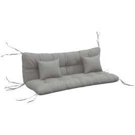 4-Piece Back and Seat Cushion Replacement with 2 Pillows, Patio Chair Cushions Set with Ties, Light Grey