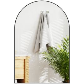 HERON 60 x 90cm Arched Home Mirror - Black