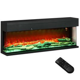 Heater - 1800W Glass Panel Heater Black 127cm