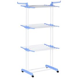 Scott Foldable Clothes Drying Rack with 4-Tier Steel Frame - Blue