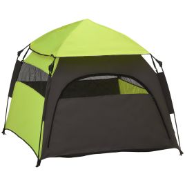 PAWSTER Foldable Dog Cat Tent with Waterproof Oxford, Carry Bag for Extra Large Dog, Green