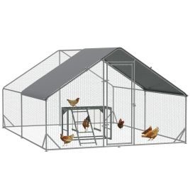Shelley Walk In Chicken Run with Activity Shelf and Cover - Comfortable Habitat
