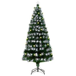 Debbie 6ft White Light Artificial Christmas Tree with 230 LEDs Star Topper Tri-Base Full Bodied - Green