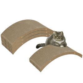 Shelley 4PCs Cat Scratching Board Replacement - 55 x 26cm - Brown