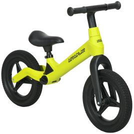 Balance Bike with Adjustable Seat and Handlebar, PU Wheels, No Pedal - Green