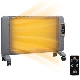 Scott Mica Electric Space Heater Portable Heater for Home Adjustable Temperature - Grey