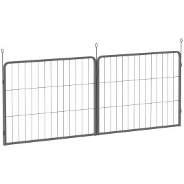 PAWSTER 2 Piece Dog Pen Expansion Pack for 60cm High Pet Playpen with 3 Stakes, for Small Dogs