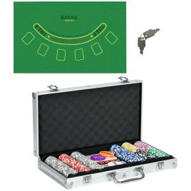 SPORTNOW 300 PCS Poker Chips Set with Mat and Cards