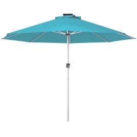 Jones Waterproof LED Patio Umbrella with 4 Lighting Modes - Blue