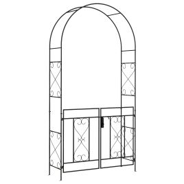 SUNVISTA Decorative Garden Arch, with Gate - Black