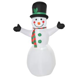 1.8m Inflatable Snowman Decoration, Polyester-White