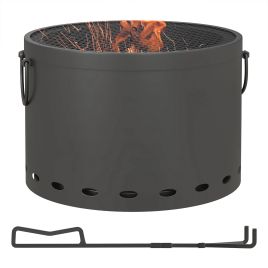 SUNVISTA Smokeless Fire Pit, Dark Grey