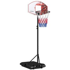 McAlpin Adjustable Basketball Stand Net System with Wheels Enlarged Base PE Backboard- 179-209cm