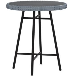 PE Rattan Side Table Grey