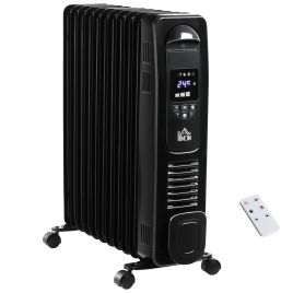 2720W Digital Display Oil Filled Radiator 11Fin Portable Electric Heater w/ Built-in Timer Three Heat settings Safety switch Remote Control