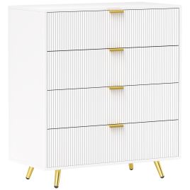 GOLDRAY White Chest of Drawers - Medium-sized, 4 Drawers