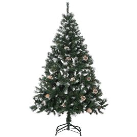 Debbie 5FT Artificial Christmas Tree with Pine Cones Holiday Home Xmas Decoration Automatic Open Green