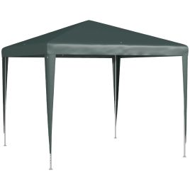2.7m x 2.7m Garden Gazebo Marquee Party Tent Wedding Canopy Outdoor(Dark Green)