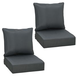 Jones Outdoor Seat Cushion Replacement Set for Rattan Sofa - Dark Grey