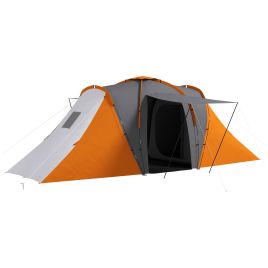 Large Camping Tent Tunnel with 2 Bedrooms and Living Area for 4-6