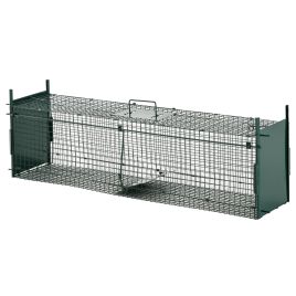 2-Door Humane Live Trap for Small Animals, Animal Trap for Rat Mise Mink Rabbit Raccoon Gopher Squirrel, Dark Green