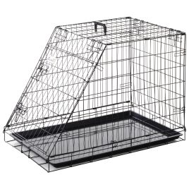 PAWSTER Trapeze Collapsible Dog Pet Travel Box Cage Removable Tray 93 x 58 x 65cm