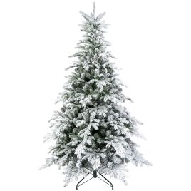 Scott 5ft Prelit Snow Flocked Christmas Tree with 931 Tips Metal Base - Warm White