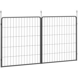 PAWSTER 2 Piece Dog Pen Expansion Pack for 80cm High Animal Pen with 3 Connecting Stakes