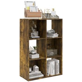 Scott 3-Tier 6 Cubes Storage Unit - Rustic Brown