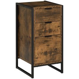 Oak Finish Chest of Drawers - HERON Tallboy Small Chest  3 Drawers