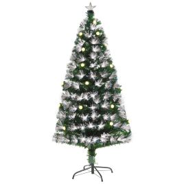 Debbie 5ft White Light Artificial Christmas Tree with 180 LEDs Star Topper Tri-Base Full Bodied - Green