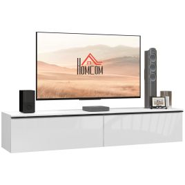 Scott 160cm High Gloss Floating TV Unit Stand - White