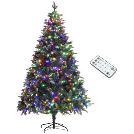 Scott 7ft Prelit Artificial Christmas Tree with Dual Colour LED Lights - Green