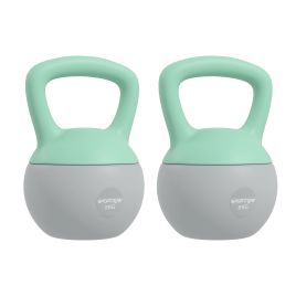 Gym Accessories - 8kg Soft Kettlebell Set with Non Grey 19cm