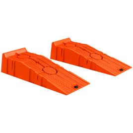 Faune Heavy Duty 5 Ton Plastic Garage Workshop Car Service Ramps - Orange