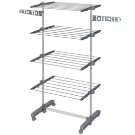 Scott 4-Tier Clothes Airer Stainless Steel Indoor Dryer - Grey