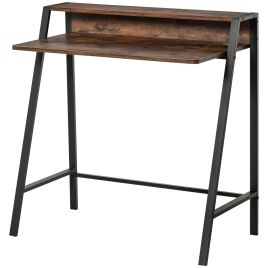 Writing Desk Computer Table Home Office PC Laptop Workstation Storage Shelf Color Rustic Brown