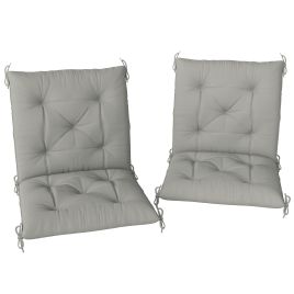SUNVISTA Set of Two Outdoor Seat Cushions - Light Grey