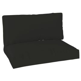 SUNVISTA 2 Seater Pallet Furniture Cushions Pallet Cushions, UPF20+ 220gsm Fabric, 20 cm Thick Outdoor Seat Pads, Black