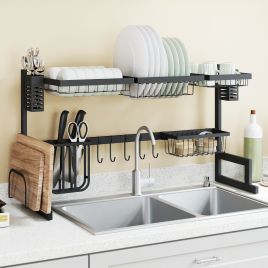 Kitchen Rack - Modular Over Sink Drying Rack Black 93cm