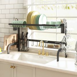 Kitchen Rack - Modular Over Sink Drying Rack Black 100cm