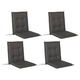 SUNVISTA Set of Four Padded Garden Seat Cushions - Charcoal Grey