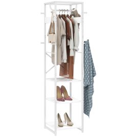 HERON Multi-Storage Clothes Rack - White