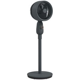 HERON 12 Inch Pedestal Fan, Oscillating Air Circulator with 3-Speed Settings for Home, Bedroom or Office, Grey